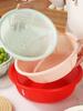 Large Size Plastic Drain Basket Kitchen Vegetable Washing Basket Hollow Out Fruit Basket Round Sieve Rice Cleaning Basket