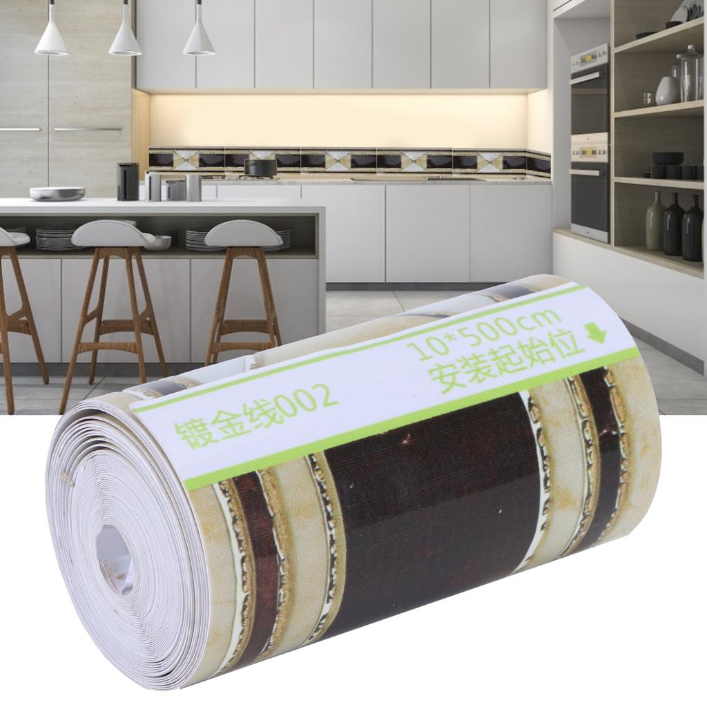 Wallpaper Border Trim Self Adhesive Wall Art Sticker Waist Line Border Kitchen Bathroom Decor