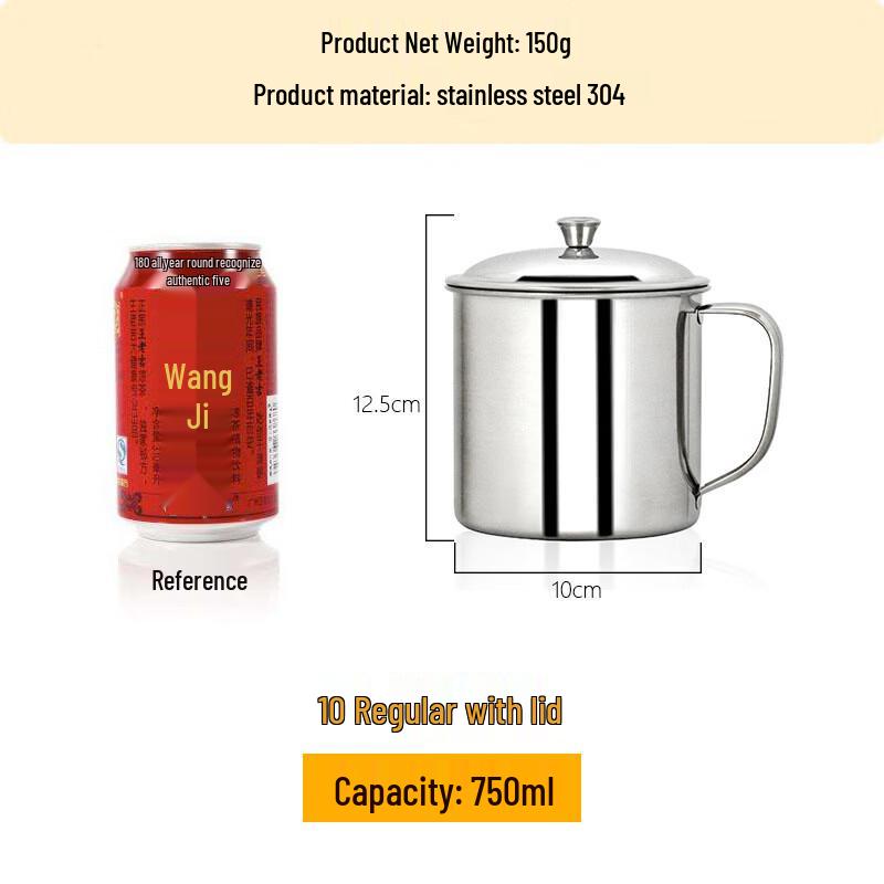 

750ml 304 Stainless Steel Portable Cup with Lid