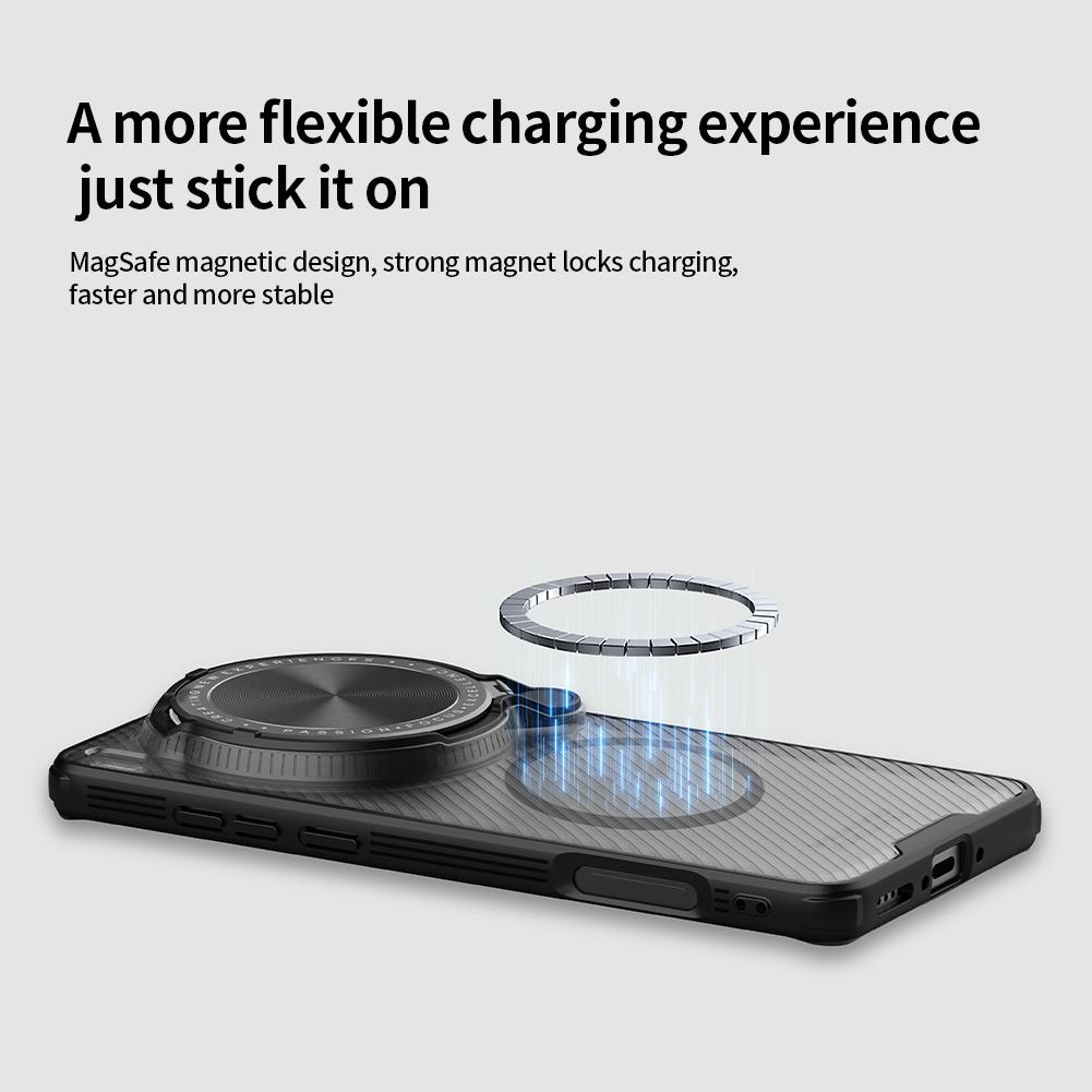 Pro Vivo X200 Ultra Pouzdro na telefon Nillkin CamShield Prop Magnetická Průhledná Verze Tvrdý PC+TPU Skořepina Nárazuvzdorný Zadní Kryt