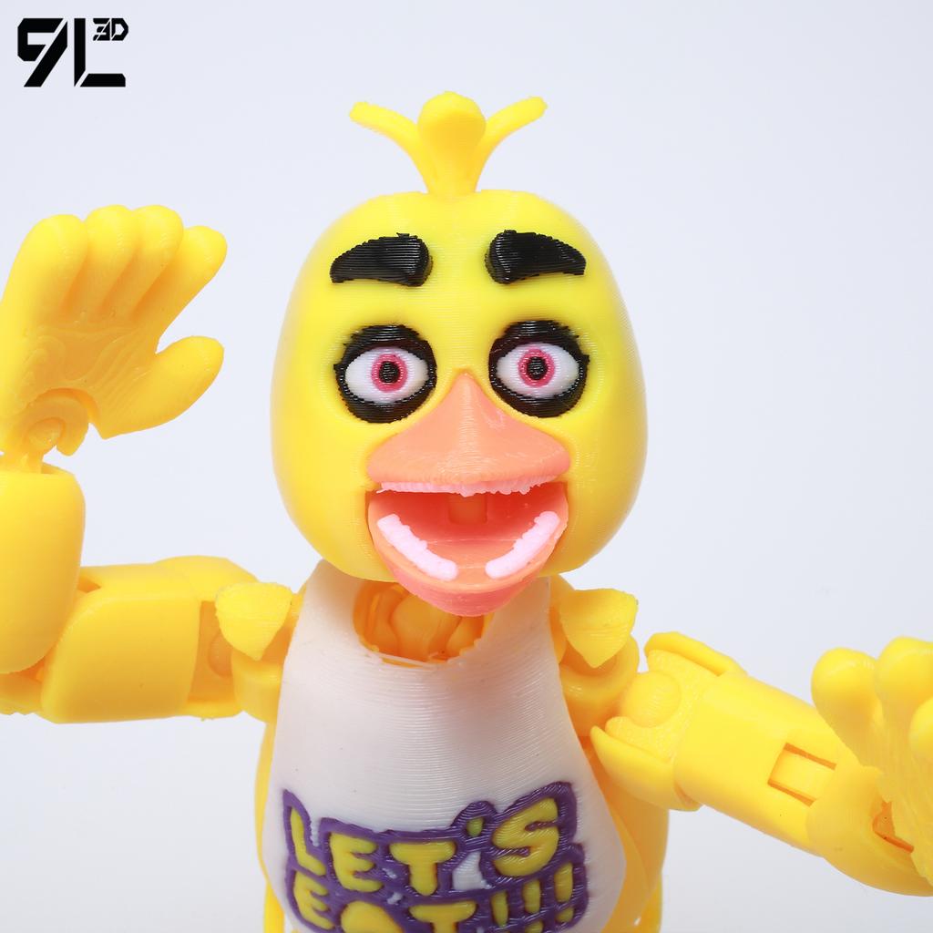 9L3D Basılı Chica Şanslı Titan13 Five Night Güvenlik İhlali FNAF Aksiyon Figürleri Ayı Gece Yarısı Harem Hareketli Eklemli Sökülebilir Oyuncak