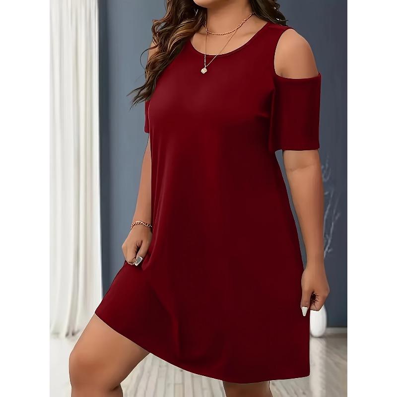 Spring and summer new women's ebay short-sleeved off-the-shoulder dress