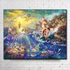 Exquisite Mermaid Art Oil Painting Print On Canvas For Modern Home Decor The Little Mermaid Edition