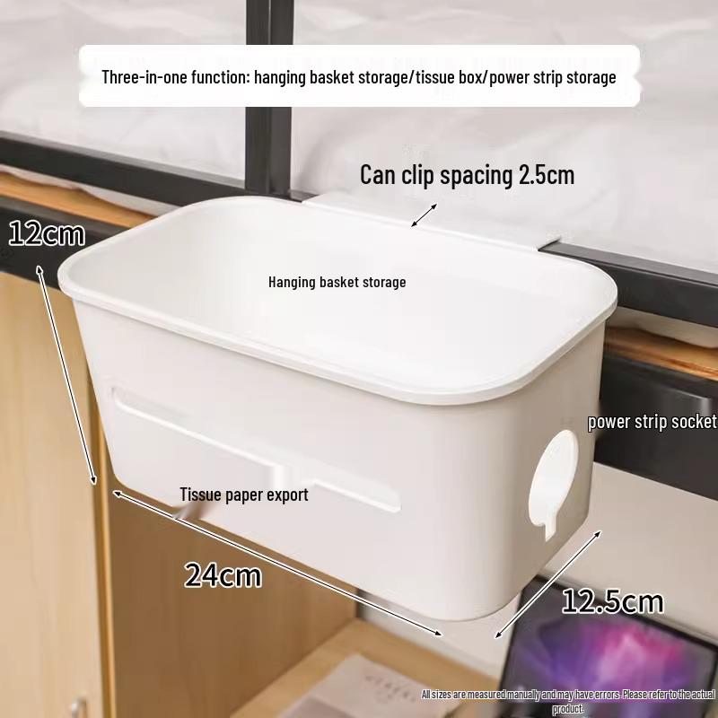 Student Dormitory Hanging Bedside Shelf: Upper Bunk Snack & Storage Basket