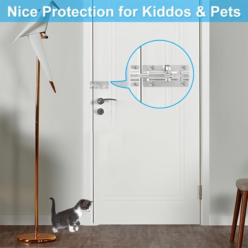 10/20pcs Square Latch Sliding Bolt Locks, Thickened Stainless Steel Door Handles for Security Doors & Windows, with Screws