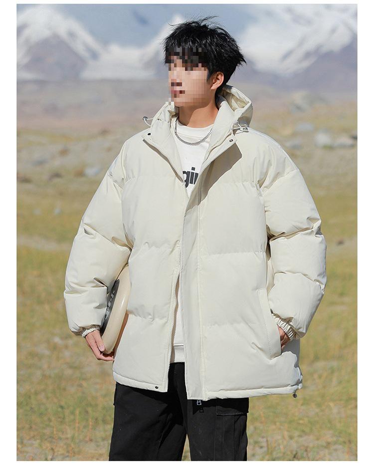 Men's Trendy Hooded Cotton Winter Coat - Thick, Warm, Casual Puffer Jacket