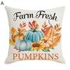 Cushion Case Single Side Printed Decorative Flax Fashion Farmhouse Thanksgiving Home Cushion Case Daily Use