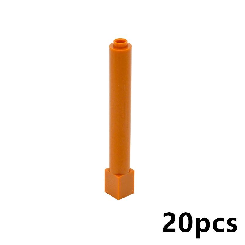 20 Stück Bausteine 43888 Stütze 1x1x6 Solide Säule MOC Teile Kompatibel mit DIY Steinen Pädagogisches Kreatives Spielzeug für Kinder