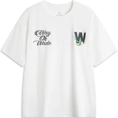 Wade Series Printed Letter Round Neck Comfortable Breathable Short Sleeve T-Shirt Men Tops Off-White AHSUB23-2