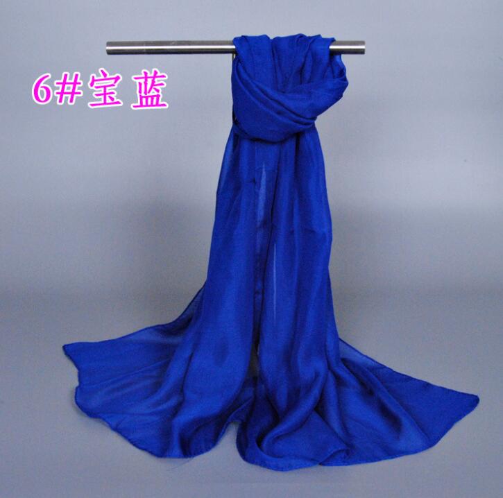 Luxury Chiffon Silk Scarf Spring Summer Scarf Women Head Scarf Beach Shawls Bandana Headband Muslim Hijabs Black Scarf/Scarves