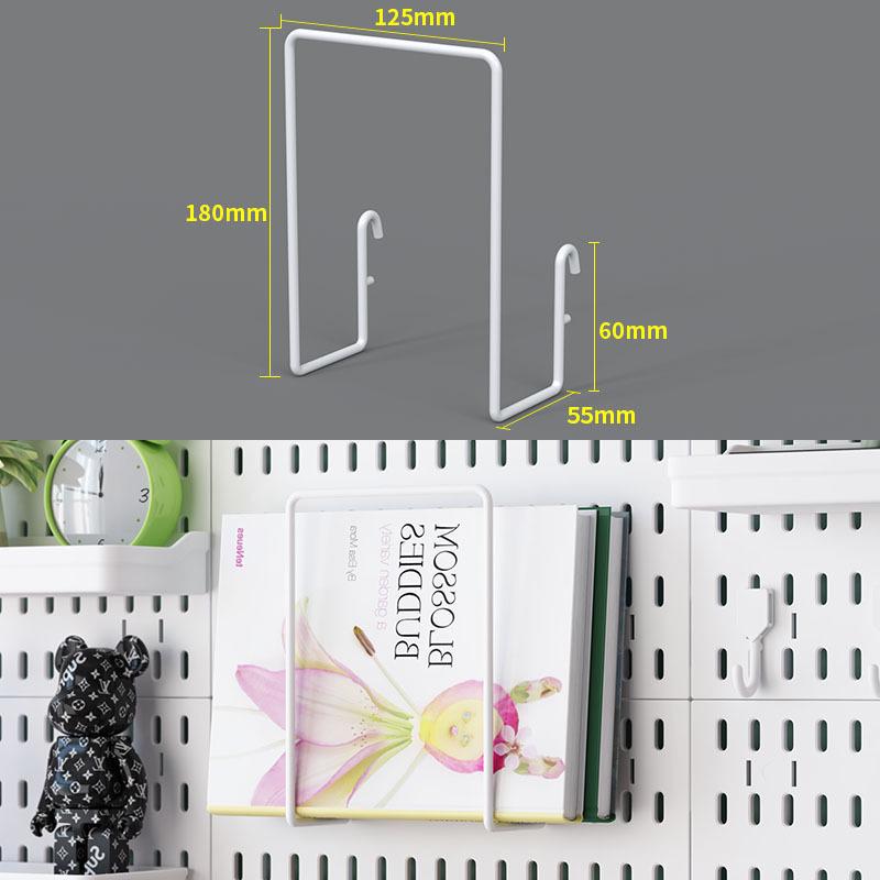 No-Drill Wall-Mounted Pegboard: Customizable Storage Hooks & Baskets Display for Home or Study Room.