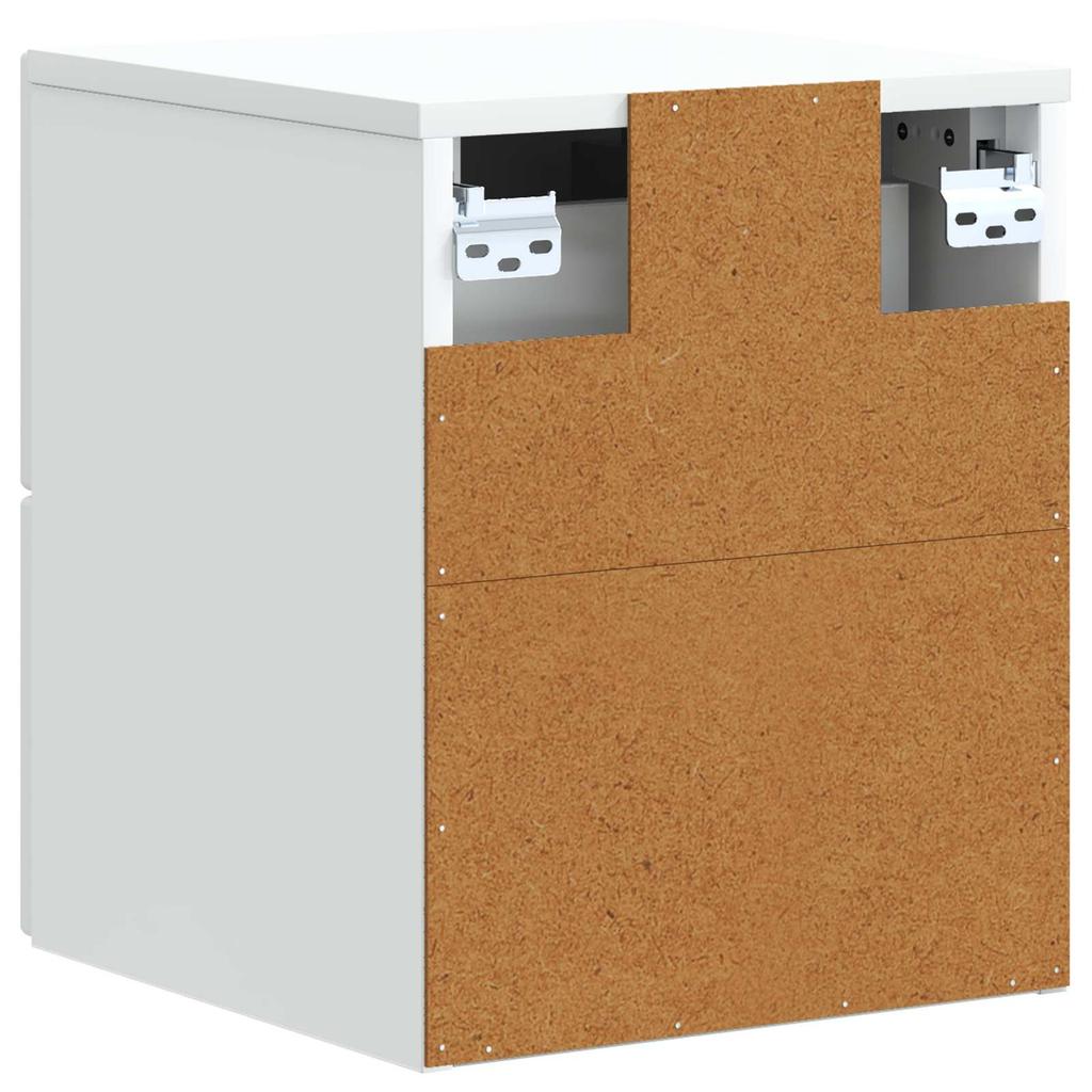 Wall Mounted Nightstand White 33 x 34.5 x 40 cm Particleboard