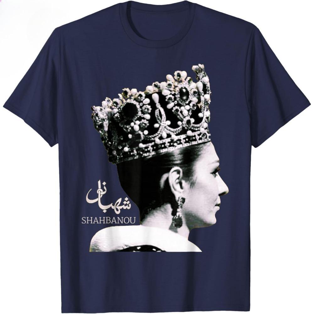 2026 Shahbanou Farrah Pahlavi TShirt Retro Iranian Empress Persia Graphic Casual Top for Unisex Women Heritage Wear Tshirt Summer