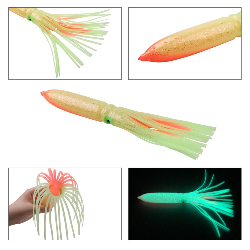 10Pcs 30cm/11.81inch 56g Fishing Lures Soft Squid Skirts Octopus Trolling Fishing Lure For Jigs Silicone Artificial Jigging Bait