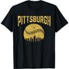 Vintage Pittsburgh Pennsylvania Baseballoví fanoušci Skyline Sportovní tričko
