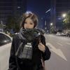 Xiaomi fall/winter cozy faux cashmere scarf - women's warm retro long shawl, korean style ins cold weather neck warmer for men