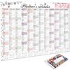 Layout Multicolore Planner Annuale 2027 Calendario Cartaceo Foglio Pianificatore Pianificazione Ufficio Domestico