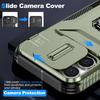 For iPhone 16 Pro Max Case Camshield Kickstand TPU+PC Phone Cover