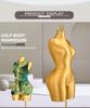 Plus-Size Fabric-Wrapped Mannequin: Women's Half-Body Display Stand, Pin-able for Clothing Store Window.