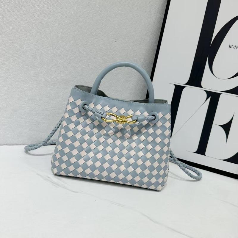 

Тканая сумка-тоут в сочетании цветов, модная сумка с металлической веревочной пряжкой, сумка-мессенджер через плечо премиального ретро-дизайна для женщин 25 * 10 * 20CM (ordinary without words)