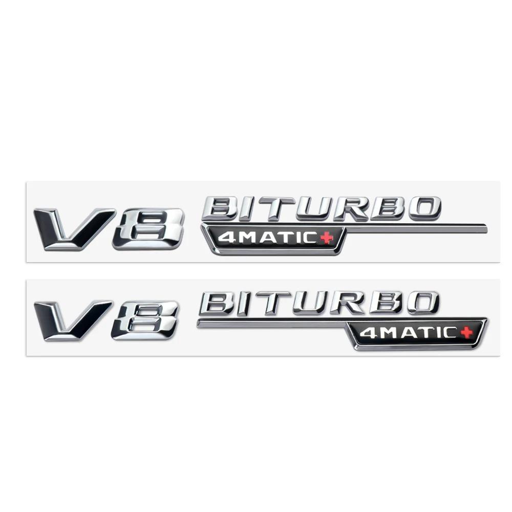 New 80% ABS BITURBO 4Matic Turbo Car Trunk Sticker Emblem For Mercedes Benz W108 W124 W126 W140 W168 W169 W176 W177 W190 W201 W