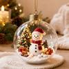 Christmas Acrylic Transparent Crystal Ball Decor With Glowing 3d Effect For Home Decorations