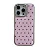 Cute Electroplated Frame Stars Pattern Pink Phone Case for IPhone 16 15 14 17 Pro Max 13 Shockproof Protective Soft Back Cover