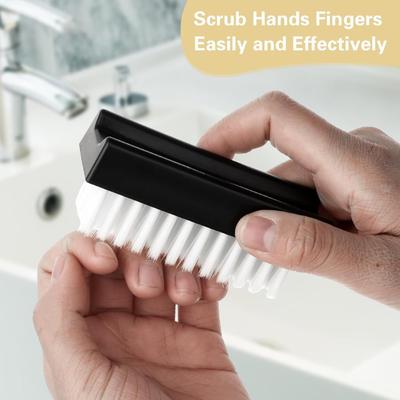 3pcs Nylon Hand Nail Brushes - Firm Stiff Scrub Bristles for Fingernails, Toes & Feet Cleaning, Durable Nylon Nail Scrubber
