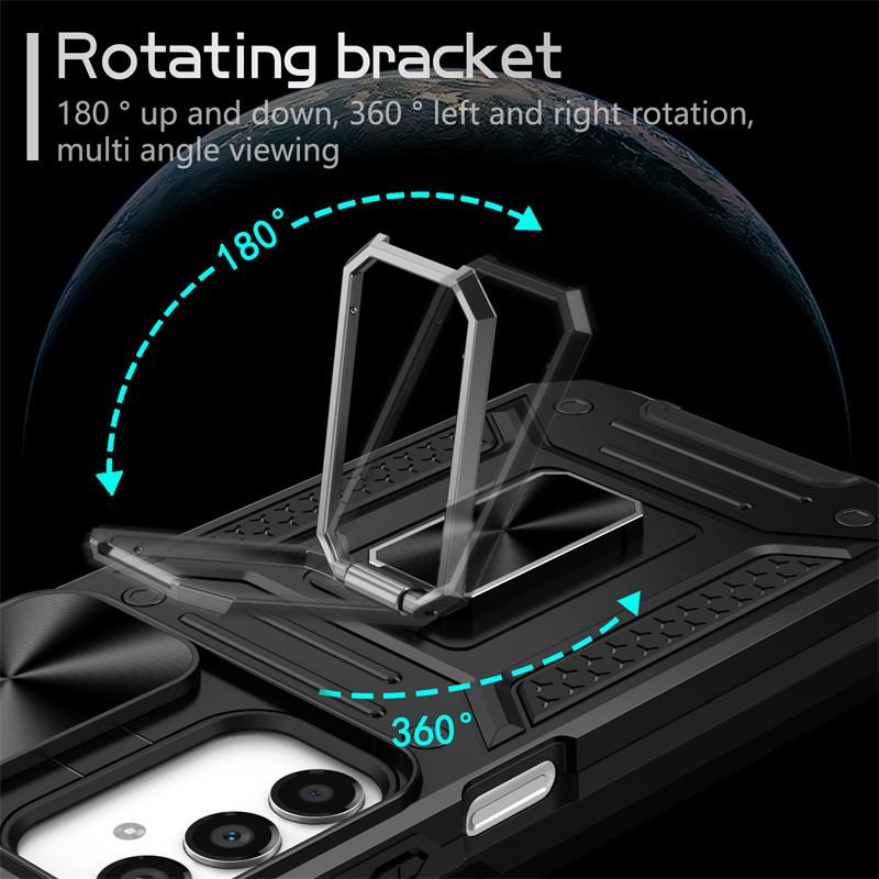 Pro pouzdro Samsung Galaxy A24 Samsung A14 A24 A34 A54 5G Kryt Posuvné pouzdro s ochranou fotoaparátu Pancéřovaný prsten Stojánek Zadní kryt telefonu