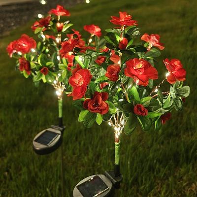 Solar Garden Light Azalea Flowers Garden Decorative Flowers Party Wedding Lights