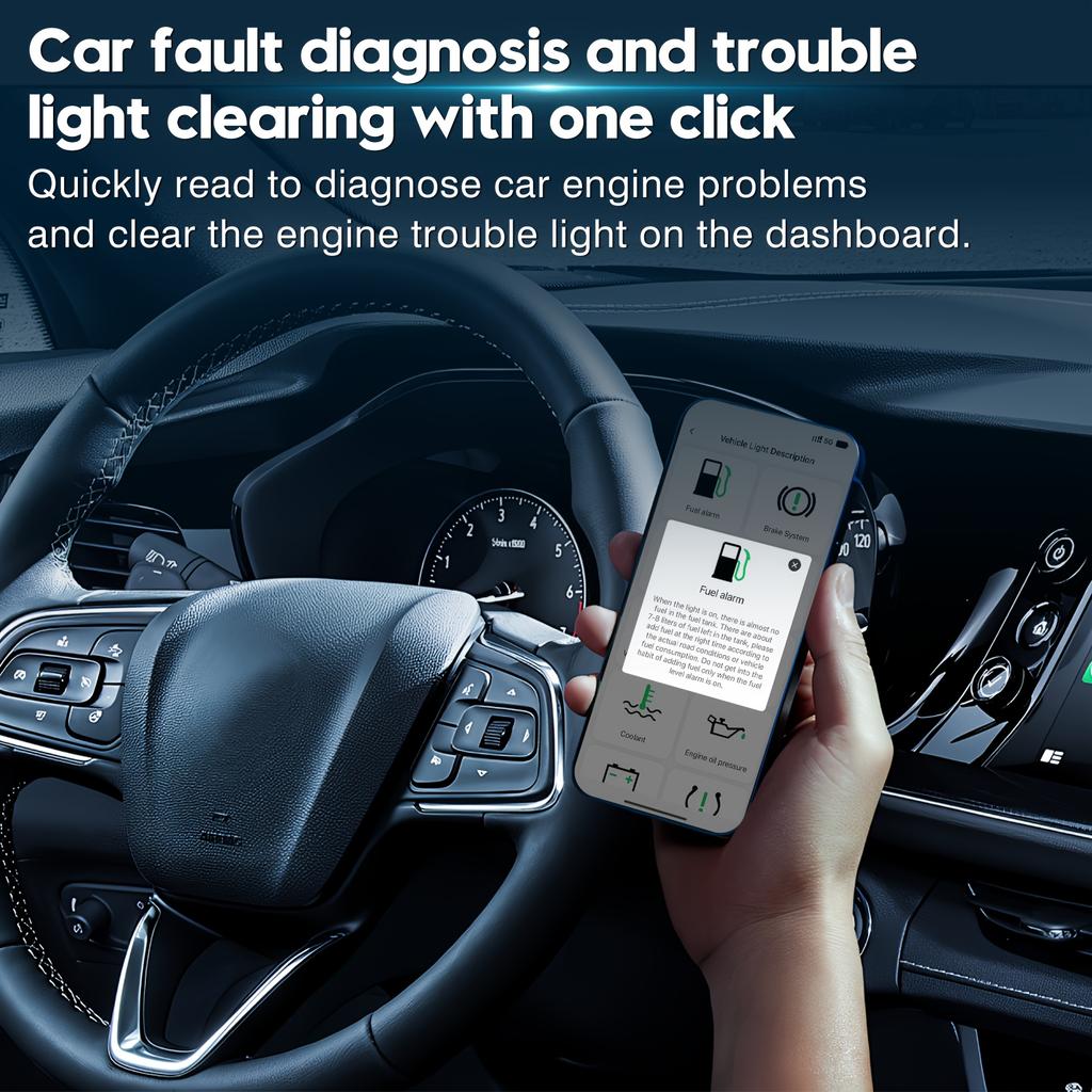 OBD2 Skannerleser Trådløst Auto Diagnostisk Skanneverktøy For iOS & Android For Ytelsestest Trådløs 5.4 Bil Sjekk Motor Bil Kodeleser