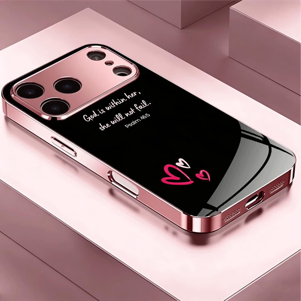 Premium Psalm 46:5 Quote Print For iphone 17 case fashion phone cases Glass Phone Case for iPhone 17 16 15 14 13 12 pm Pro Plus