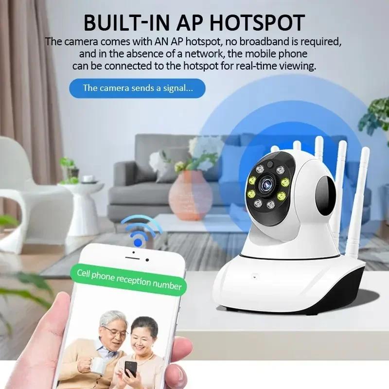 Wireless Home Security Camera - Night Vision Two-Way Audio CCTV Baby Monitor IP HD 2MP 3MP Indoor Use