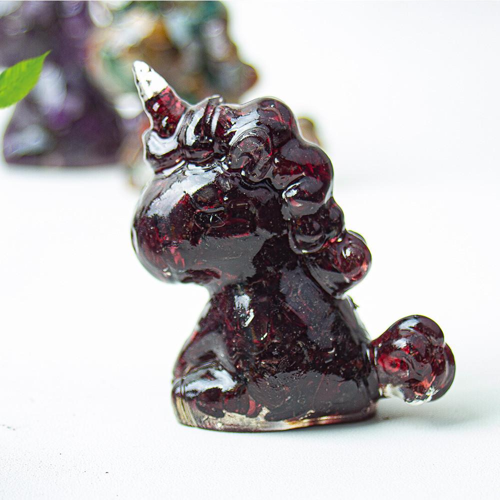 Unicorn Resin Figurine With Handcrafted Crystal Texture For Home Decor And Giftgiving
