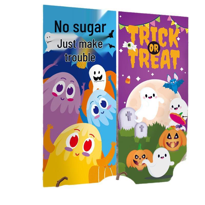 Halloween Pumpkin Theme Decorations for Shop and Bar Entrances - Background Photo Props