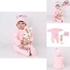 Handmade 20 Inch Soft Vinyl Silicone Reborn Baby Doll With Fair Skin Tone
