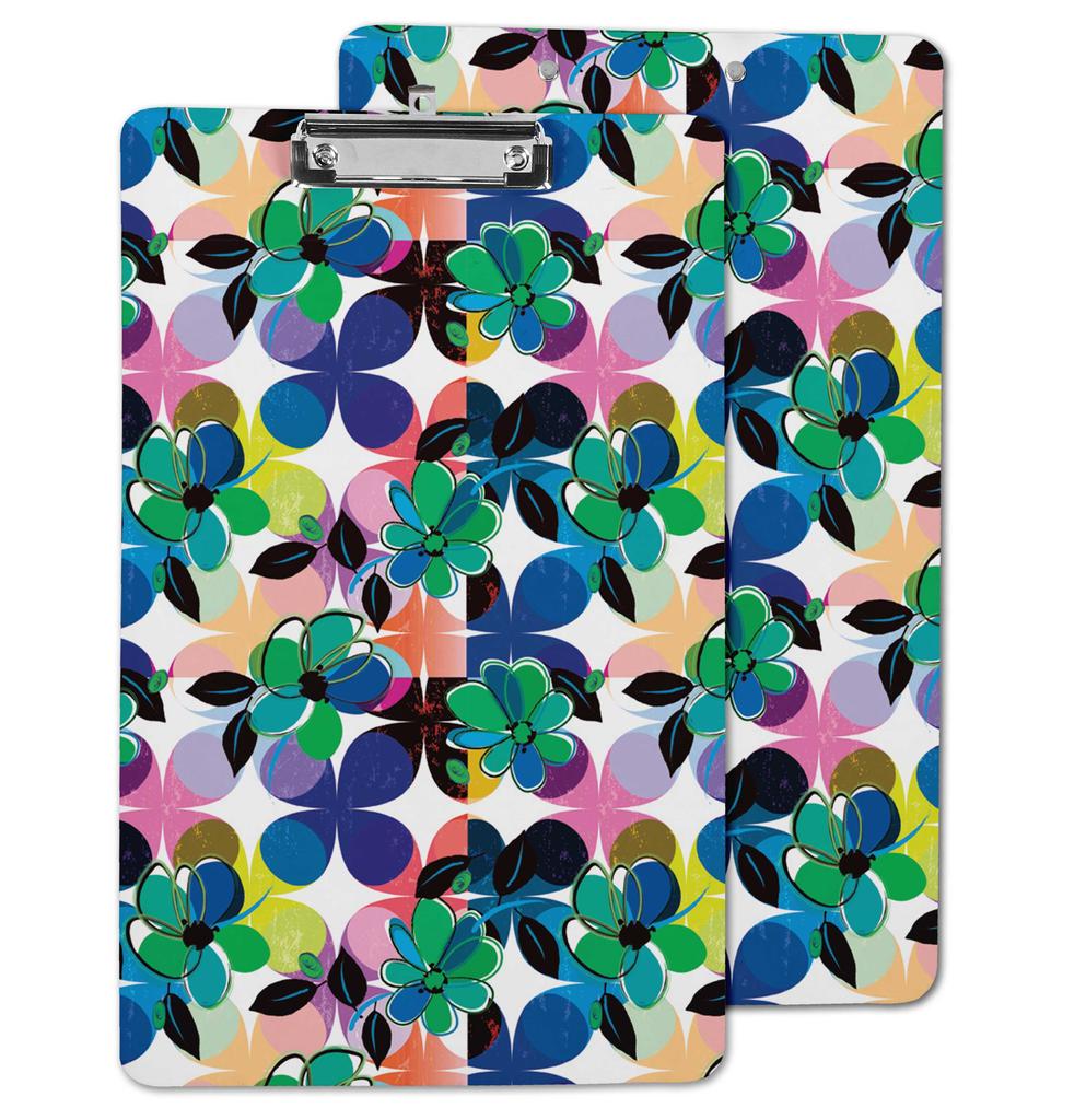 Inkdotpot Decorative Clipboard Letter Size with Low Profile Clip,Retractable Key Hole for Hanging Paperboard for Office School w/Free Marker & Eraser