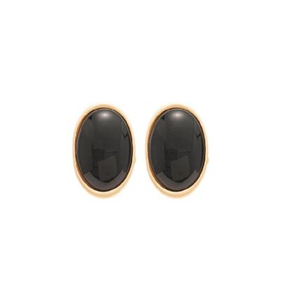Elegant Oval Resin Earrings With Comfortable Sterling Silver Posts Retro Inspired Portable Statement Pieces