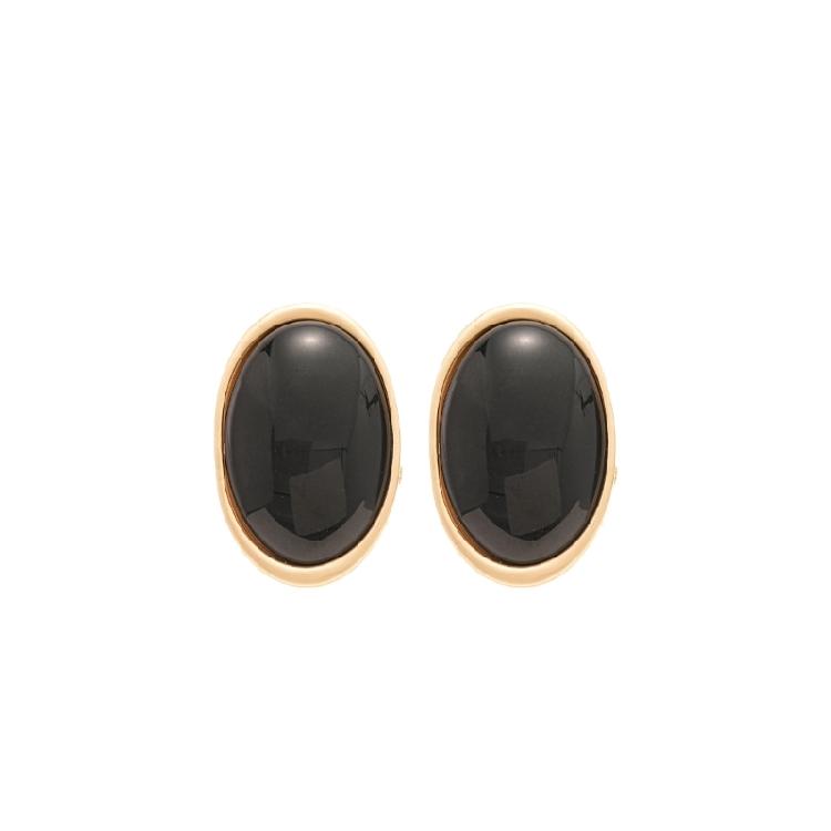 

Elegant Oval Resin Earrings With Comfortable Sterling Silver Posts Retro Inspired Portable Statement Pieces