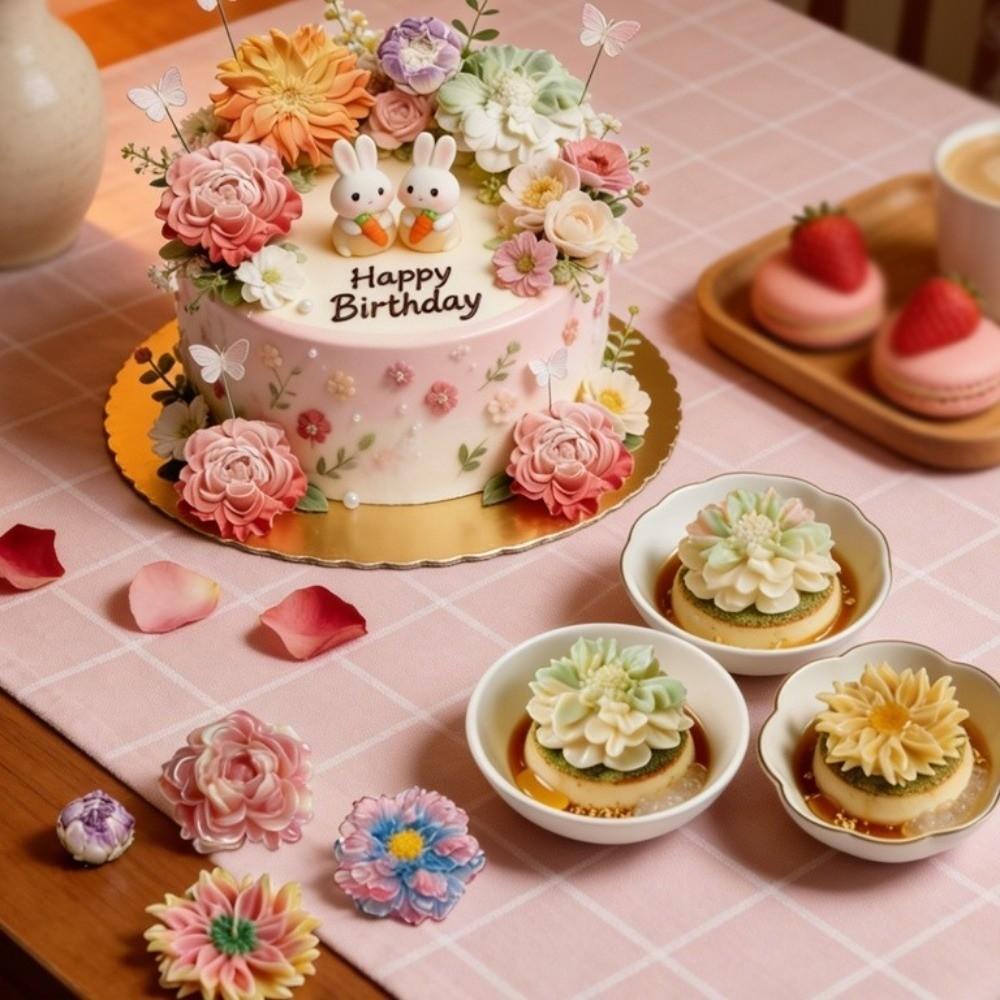 Nonstick Mousse Cake Decorating Flexible Candle Mold 3D Flower Silicone Mold  Soap Crafting