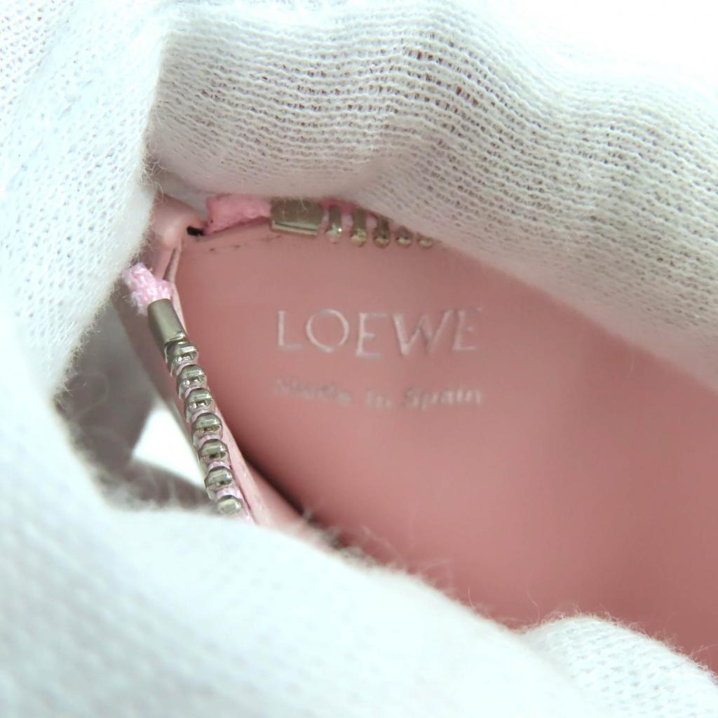 Kusursuz LOEWE Bozuk Para Cüzdanı Çakıl Taşlı Bozuk Para Kartlık Parlak Napa Dana Derisi CANBZ40X01 Kullanılmış