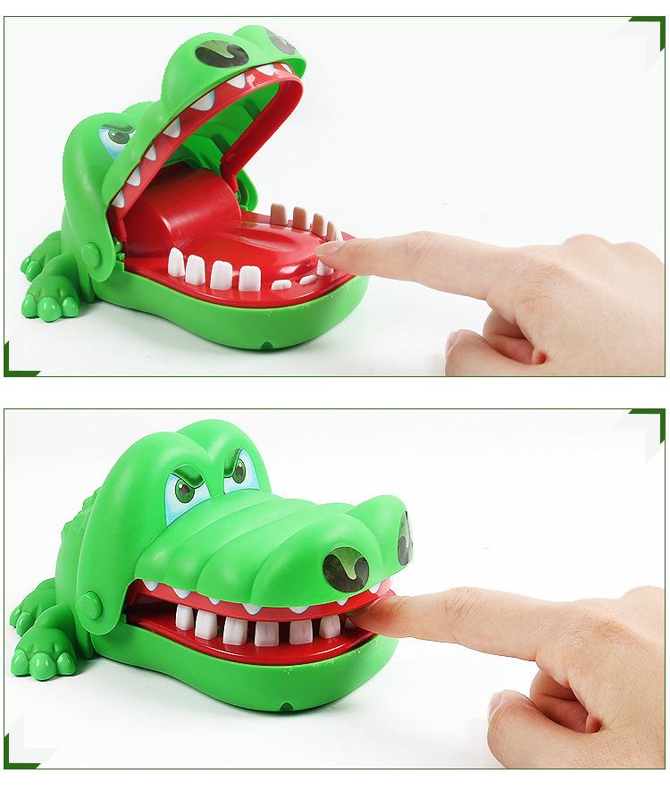 Free Shipping: Biting Crocodile Prank Game - Sound & Light Dinosaur Toy for Kids