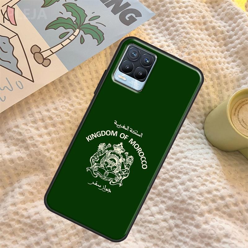 Morocco Flag Passport For OnePlus 10 9 Pro 9R Nord2 Case For Realme 8 9 Pro Plus 8i 9i GT Neo 2 3 Master Cover
