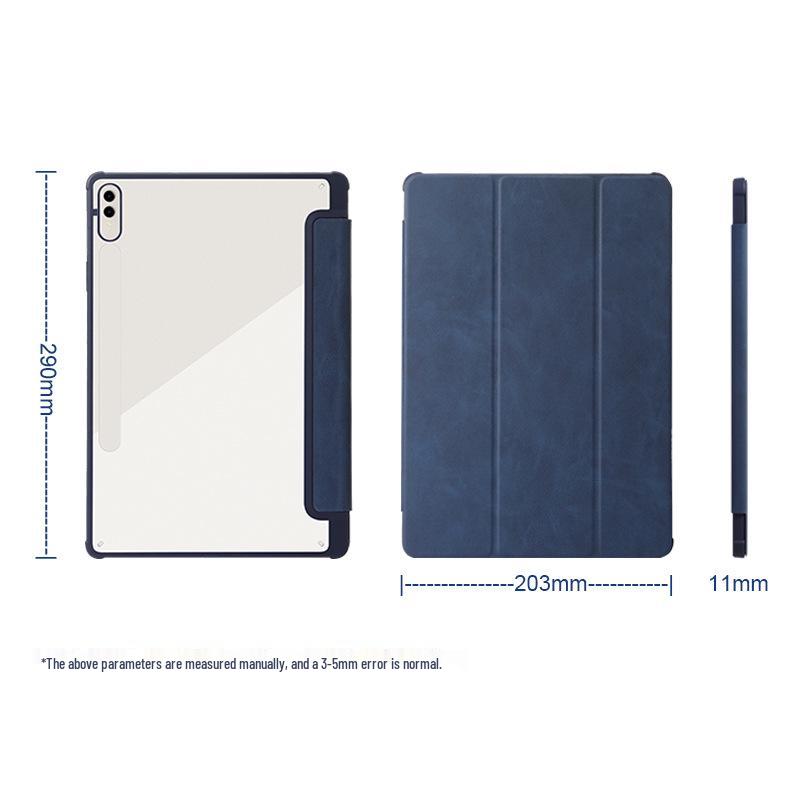 Samsung Galaxy Tab S9 Plus Leather Case, Non-Magnetic Tri-Fold Protective Stand Cover