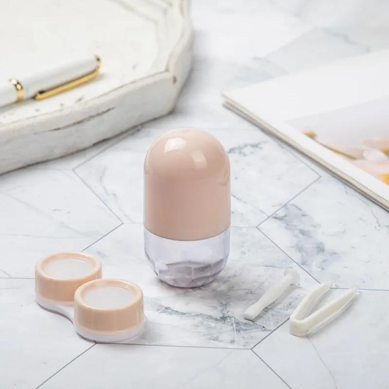 

Мини-футляр для контактных линз Чехол для контактных линз ярких цветов Компактная коробка для контактных линз Коробка-компаньон Красота Коробка для ухода за глазами