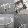 Stainless Steel Deep Fry Basket with Folding Handle French Fry Chip Basket Kitchen Strainer for Home Restaurant Cooking Serving