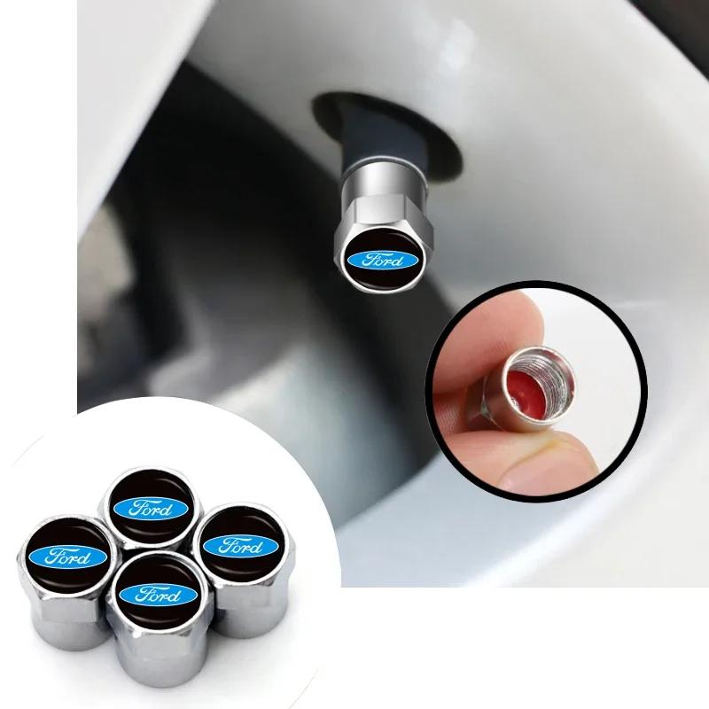 Car Sticker Hot For Ford 4Pcs Automobiles Tyre Valve Caps Car Wheel Tire Rim Stem For Ford Focus 2 3 Mk3 F150 Ranger Fusion Must
