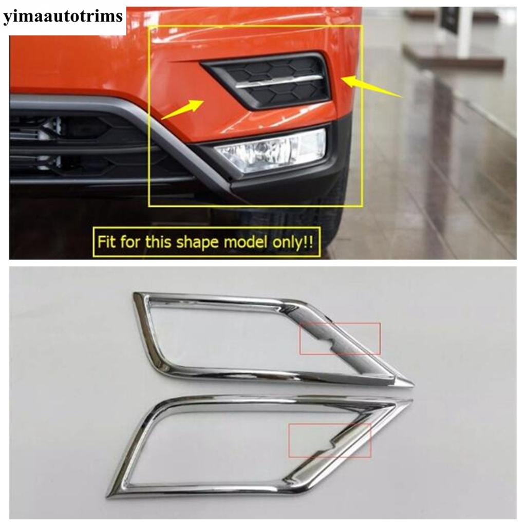 Front Bumper Fog Lights Lamps Frame Decoration Cover Trim For Volkswagen VW Tiguan 2016 - 2018 ABS Chrome Accessories Exterior