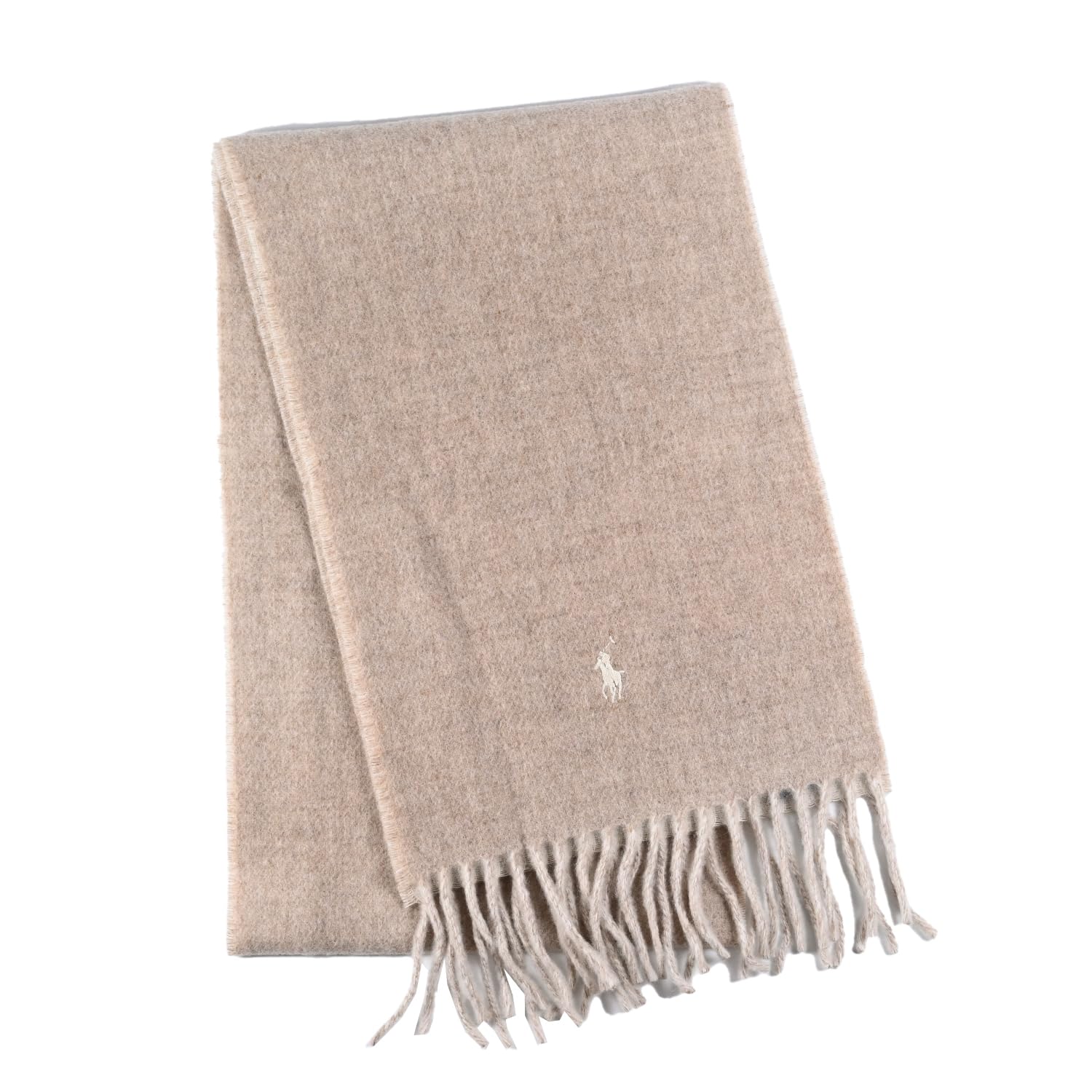 

POLO RALPH LAUREN Reversible Unisex Scarf PC0455 027 Cream Taupe/Winter [Used]