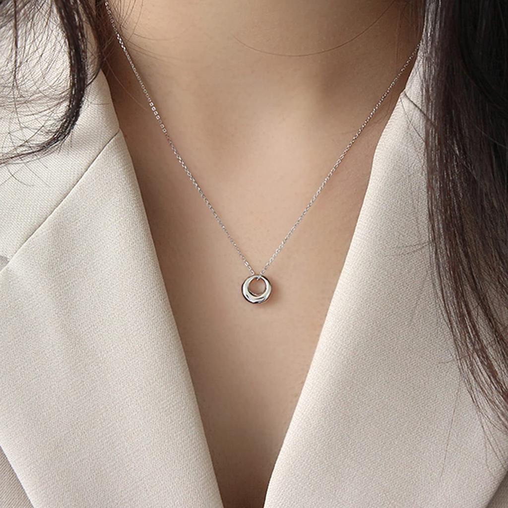 Necklace for 18K Gold 925 with Genuine Jewelry [Pasurohu] Women, K18, Coating, Silver, Pendant, Popular, Delicate, Gold, Platinum, Adjuster,